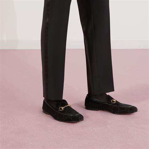 mini velvet gucci black|gucci jordaan velvet loafer.